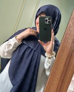 روسری ابریشم ژاکارد زنجیر دار - تصویر 9