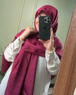 روسری ابریشم ژاکارد زنجیر دار - تصویر 6