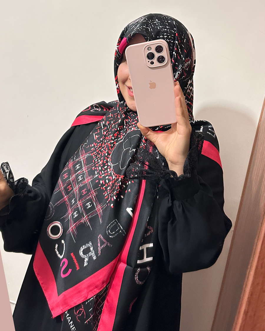 IMG_9635 copy روسری توییل طرح نوشته - Image 1